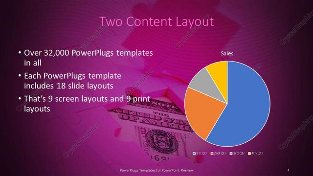 Two Content presentation slide layout