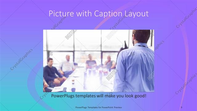 Picture with Caption presentation slide layout