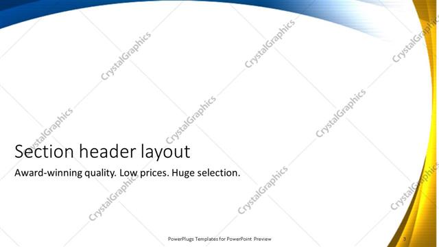 Section Header presentation slide layout