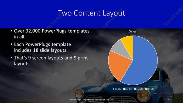 Two Content presentation slide layout