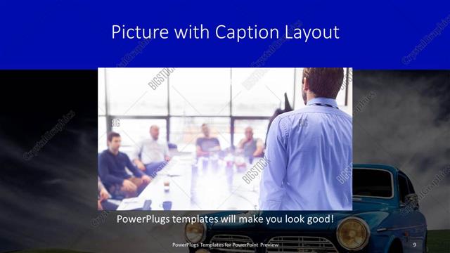 Picture with Caption presentation slide layout