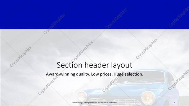 Section Header presentation slide layout