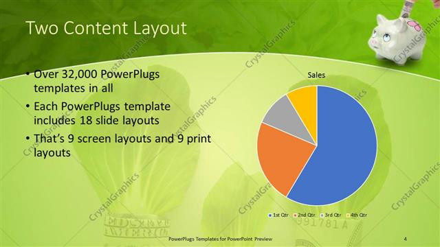 Two Content presentation slide layout