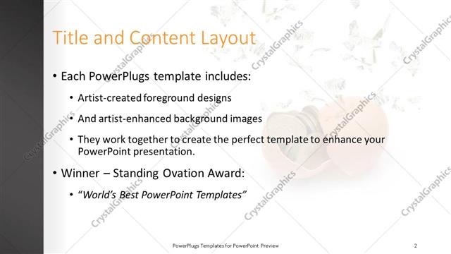 Title and Content presentation slide layout
