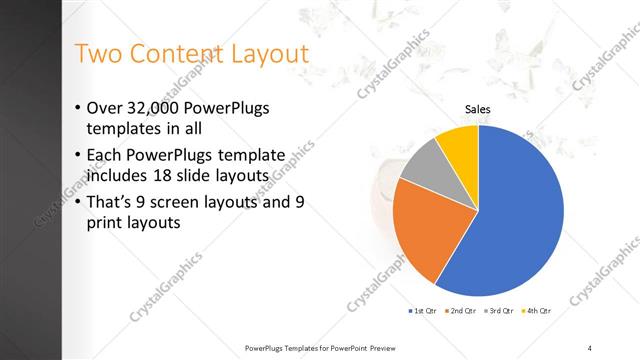 Two Content presentation slide layout