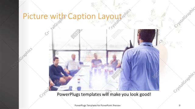 Picture with Caption presentation slide layout