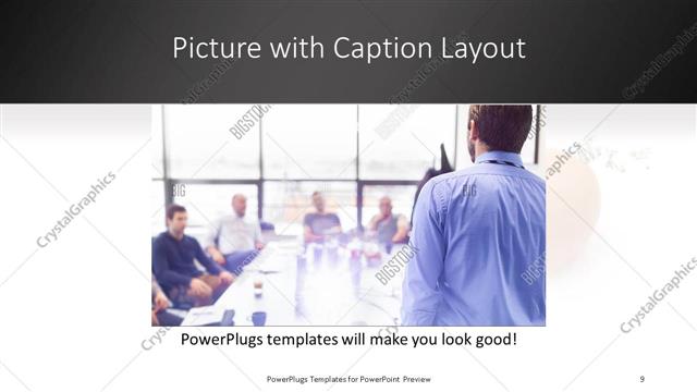 Picture with Caption presentation slide layout