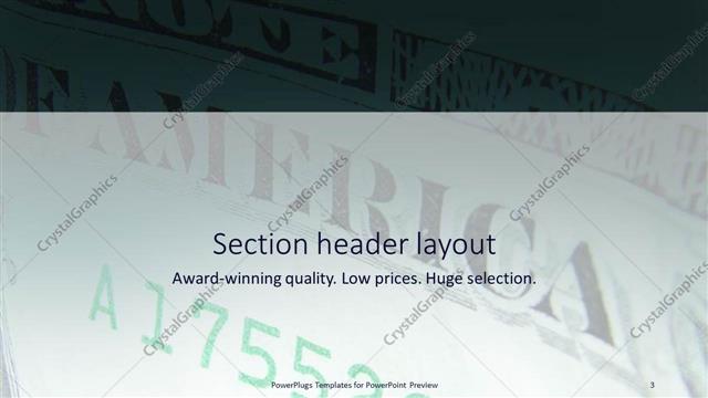 Section Header presentation slide layout