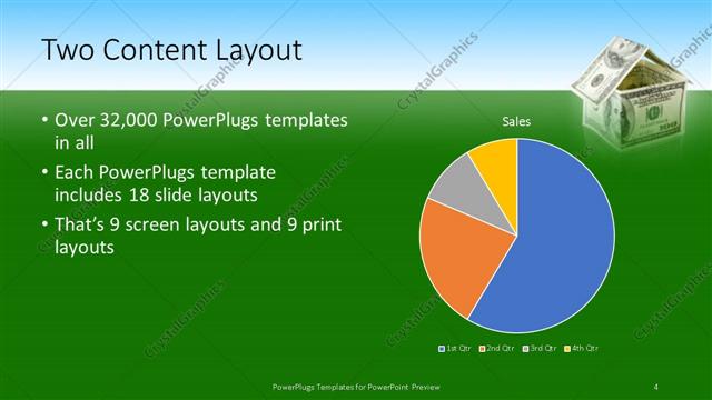Two Content presentation slide layout