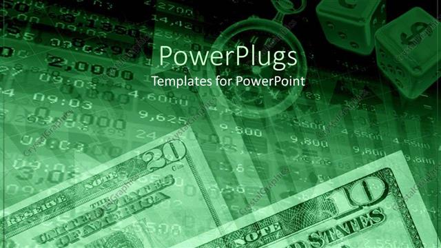  Presentation with timer - Dollar bills with a timer and two currency dice