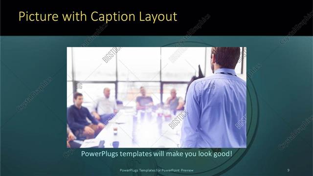 Picture with Caption presentation slide layout