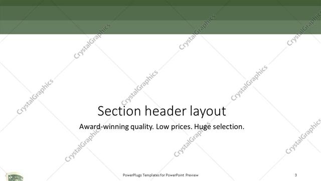 Section Header presentation slide layout