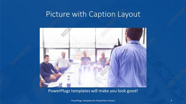 Picture with Caption presentation slide layout
