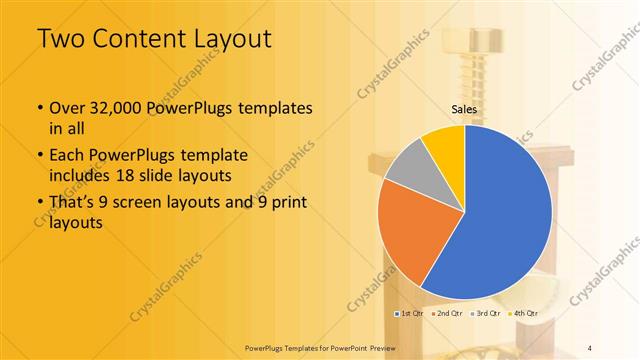 Two Content presentation slide layout