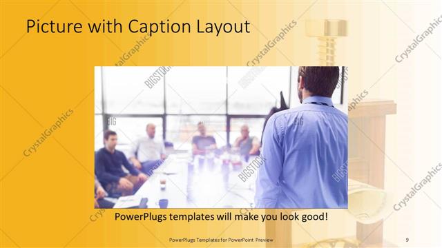 Picture with Caption presentation slide layout