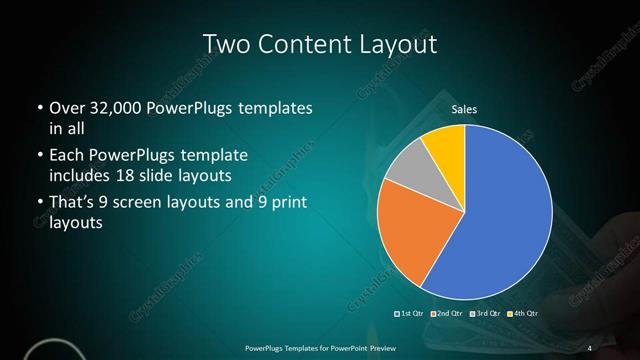 Two Content presentation slide layout