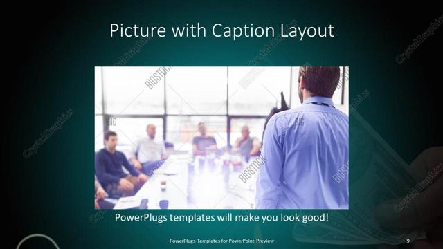 Picture with Caption presentation slide layout
