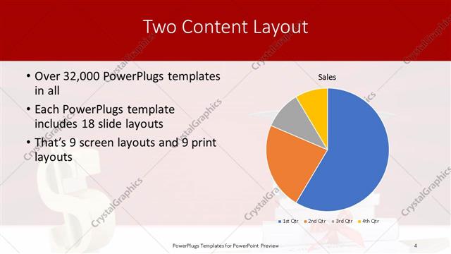Two Content presentation slide layout