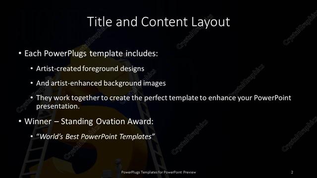Title and Content presentation slide layout