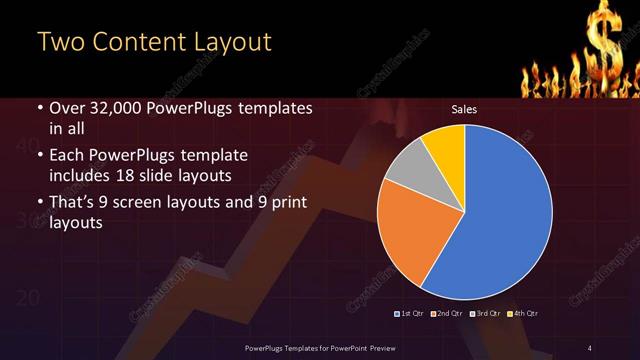 Two Content presentation slide layout