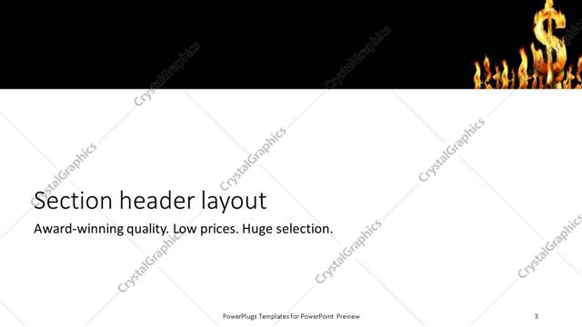 Section Header presentation slide layout