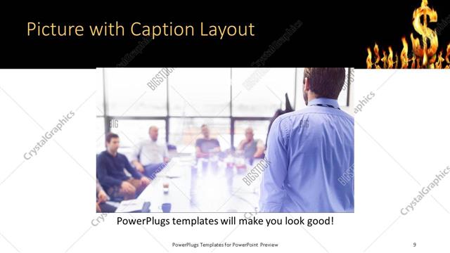 Picture with Caption presentation slide layout