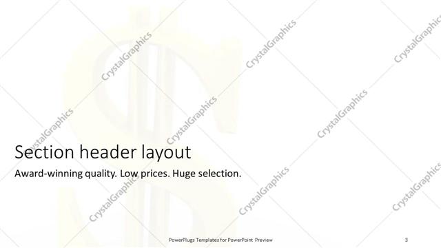Section Header presentation slide layout