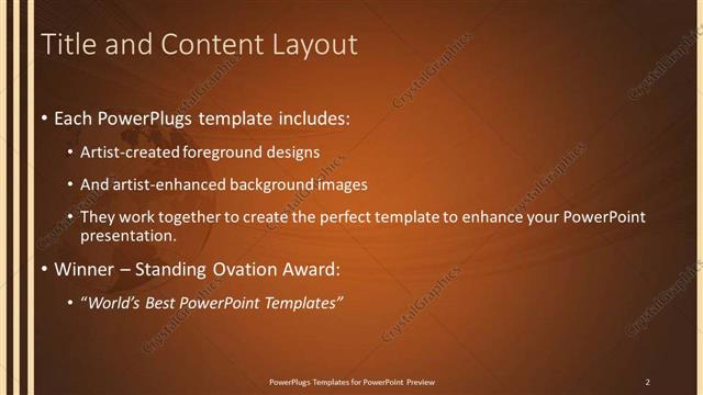 Title and Content presentation slide layout
