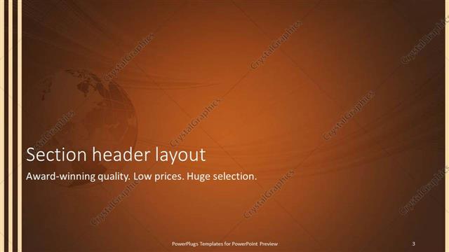 Section Header presentation slide layout