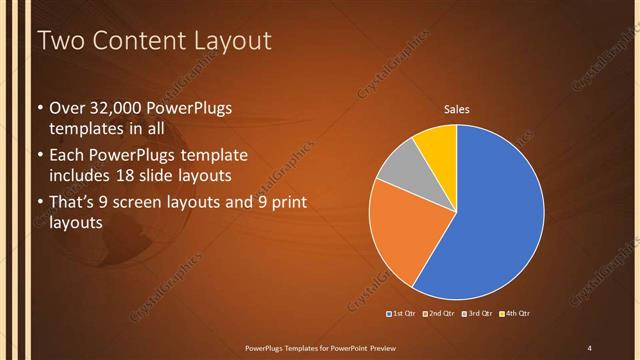 Two Content presentation slide layout