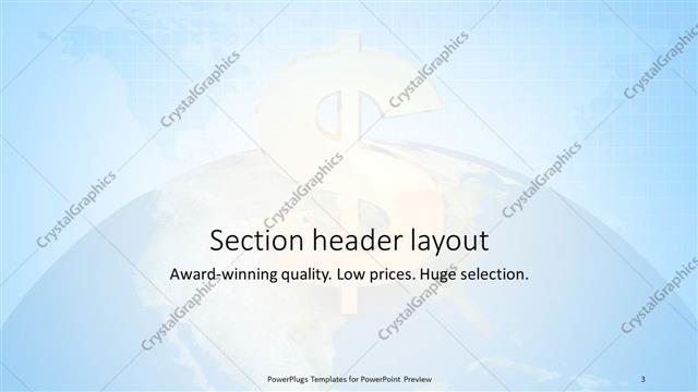 Section Header presentation slide layout
