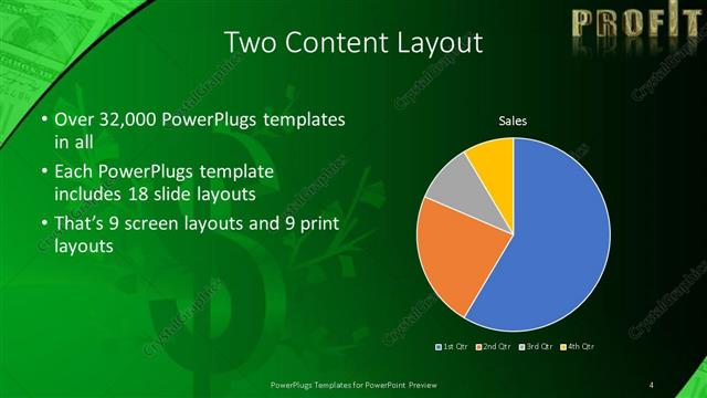 Two Content presentation slide layout