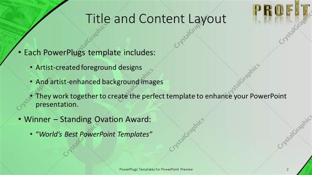Title and Content presentation slide layout