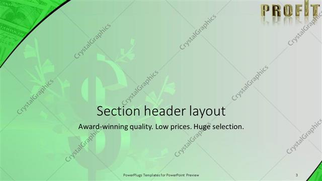 Section Header presentation slide layout