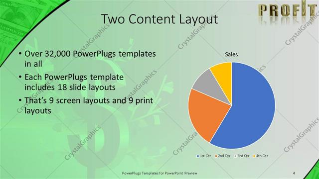 Two Content presentation slide layout