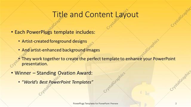 Title and Content presentation slide layout