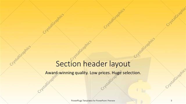 Section Header presentation slide layout