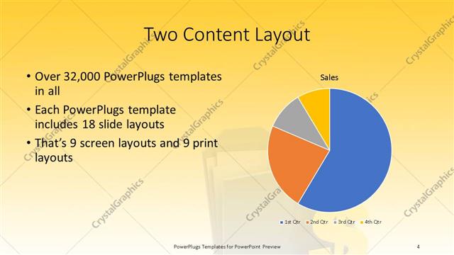 Two Content presentation slide layout