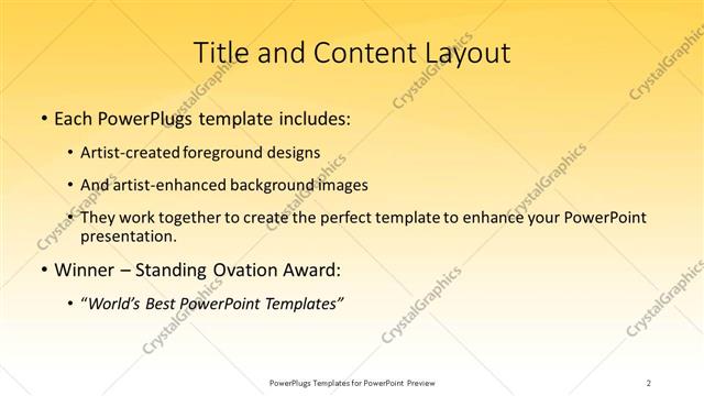 Title and Content presentation slide layout