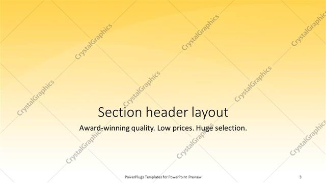 Section Header presentation slide layout