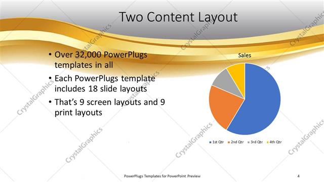 Two Content presentation slide layout