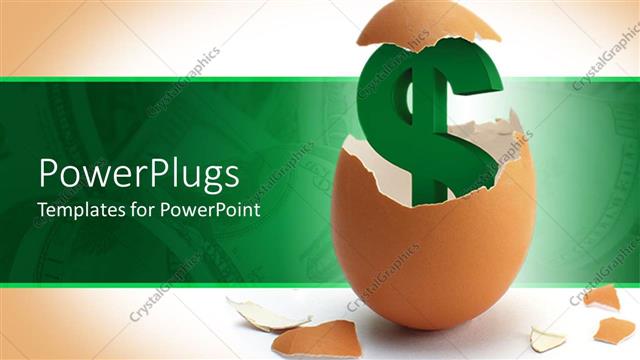  Presentation with egg - A dollar sign inside an egg