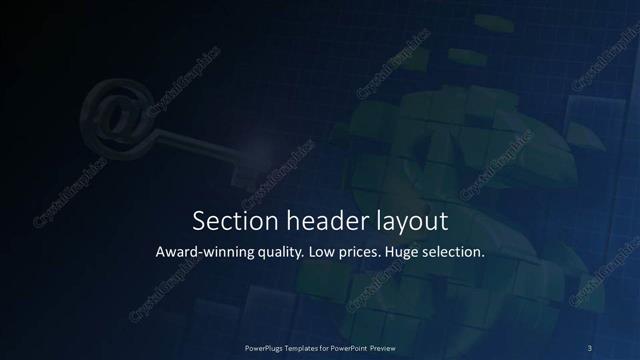 Section Header presentation slide layout