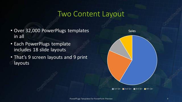 Two Content presentation slide layout