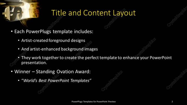 Title and Content presentation slide layout