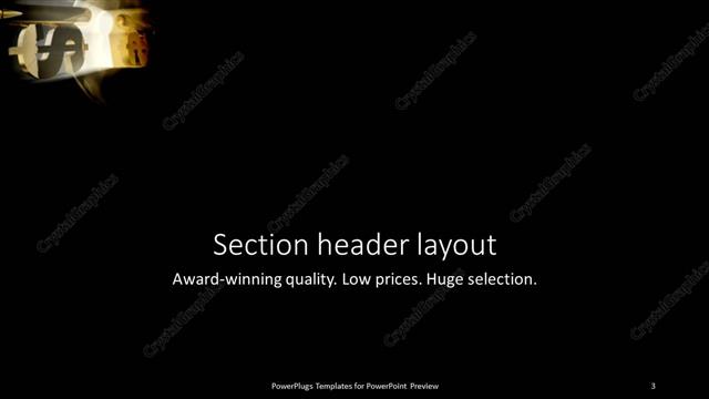 Section Header presentation slide layout