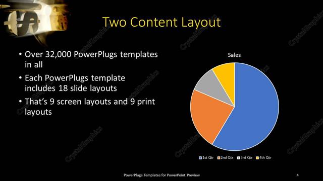 Two Content presentation slide layout