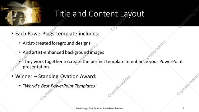 Title and Content presentation slide layout