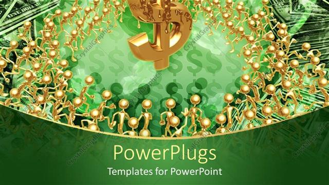  Presentation with dollar sign - A dollar sign with a number of figures surrounding it