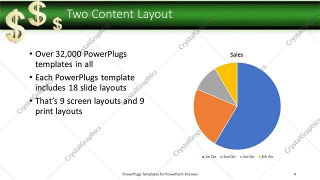 Two Content presentation slide layout
